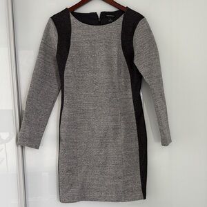 Club Monaco Gray & Charcoal Long Sleeve Sheath Dress